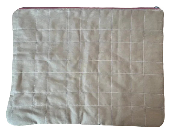 Quilted Laptop Sleeve - Blues, Pinks and Gold