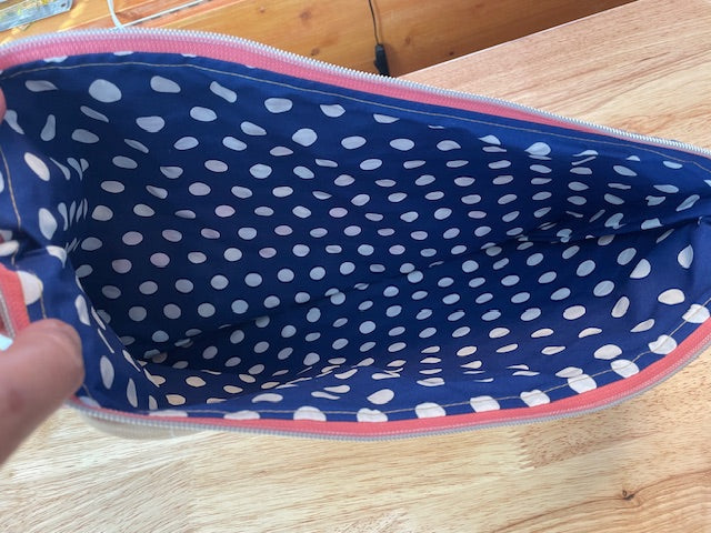 Quilted Laptop Sleeve - Blues, Pinks and Gold