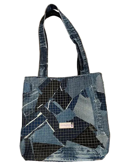 Large Tote Bag - Large Scrappy Denim