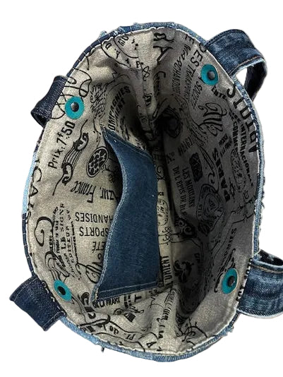 Large Tote Bag - Large Scrappy Denim