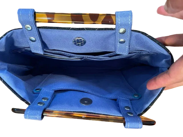 Quilted Denim Clutch