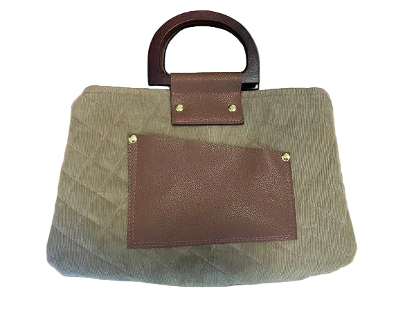 Quilted Corduroy Clutch