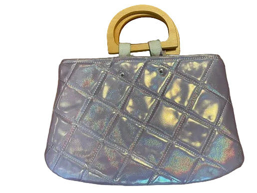 Quilted purple Vinyl Clutch