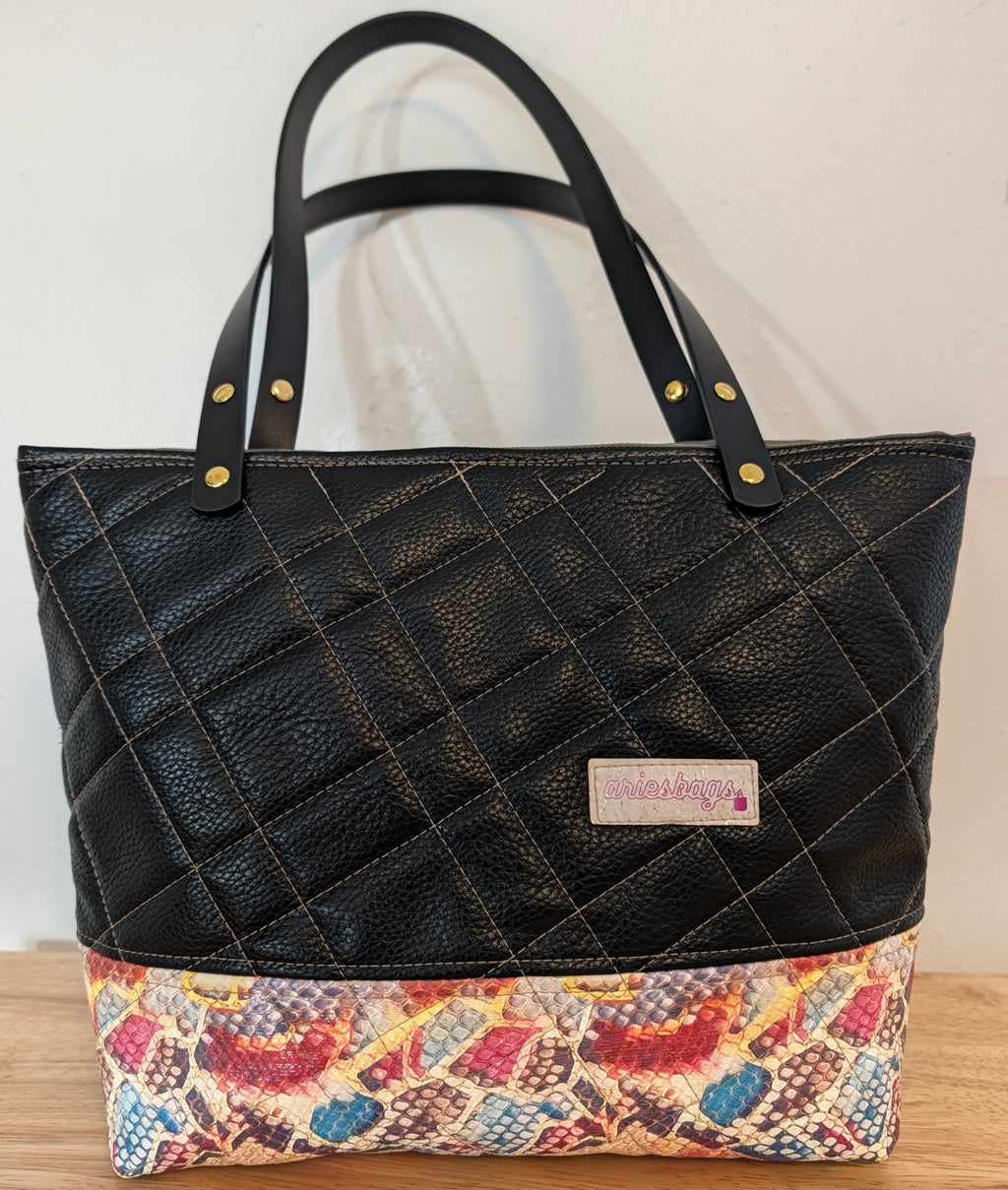 Small and Smart Tote Bag - vinyl python